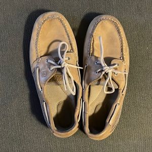 Sherry topsiders. Gently worn- only a handful of times.